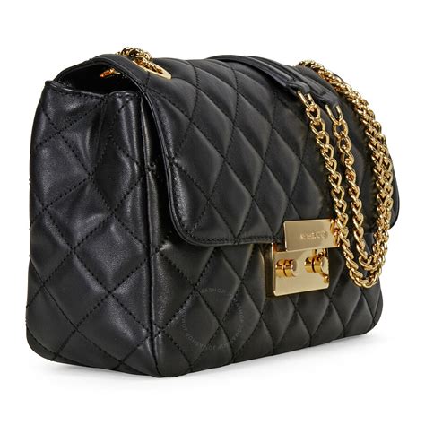 michael kors striped bag|michael kors quilted black bag.